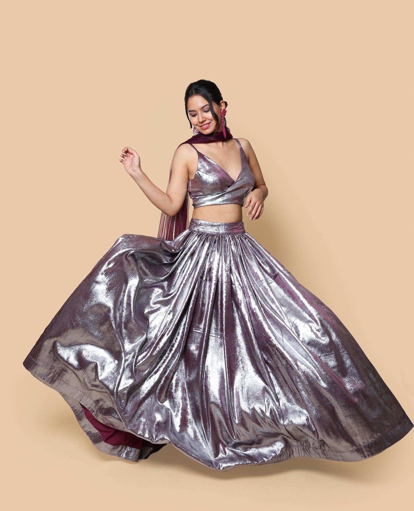 Kellpar Silver Shimmer Lehenga Set