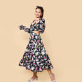 Kellpar Black Floral Maxi Dress