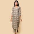 Kellpar Cotton Kurti Set with Pant and Dupatta