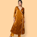 Kellpar  Embroidery Angrakha A-Line Kurti with Pant