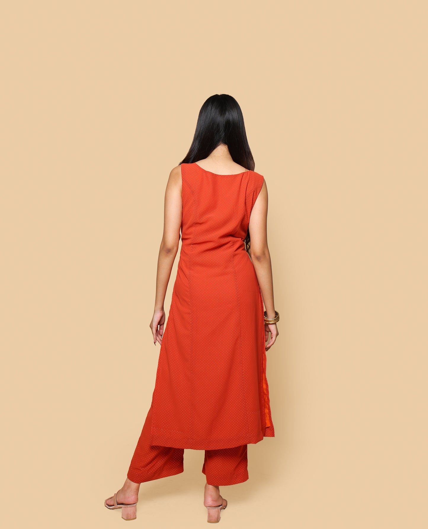 Kellpar  Orange Kurti with Trouser