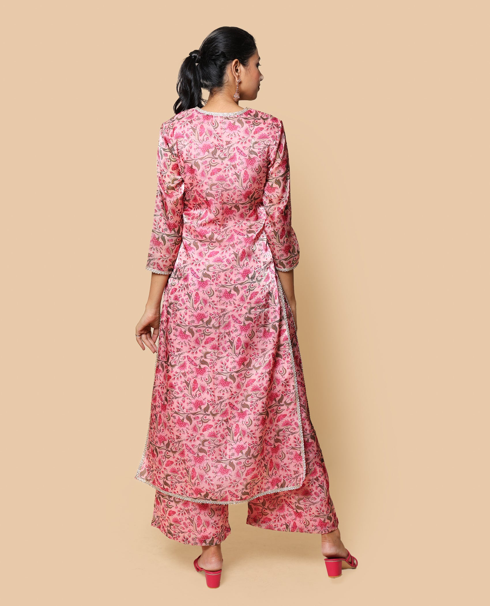 Kellpar  Floral Long Kurti with Trouser