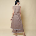 Kellpar Brown Cotton Kurti with Trousers