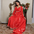 Kellpar Stunning Red Anarkali Suit Set