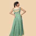 Kellpar Green Gown with Tube Blouse