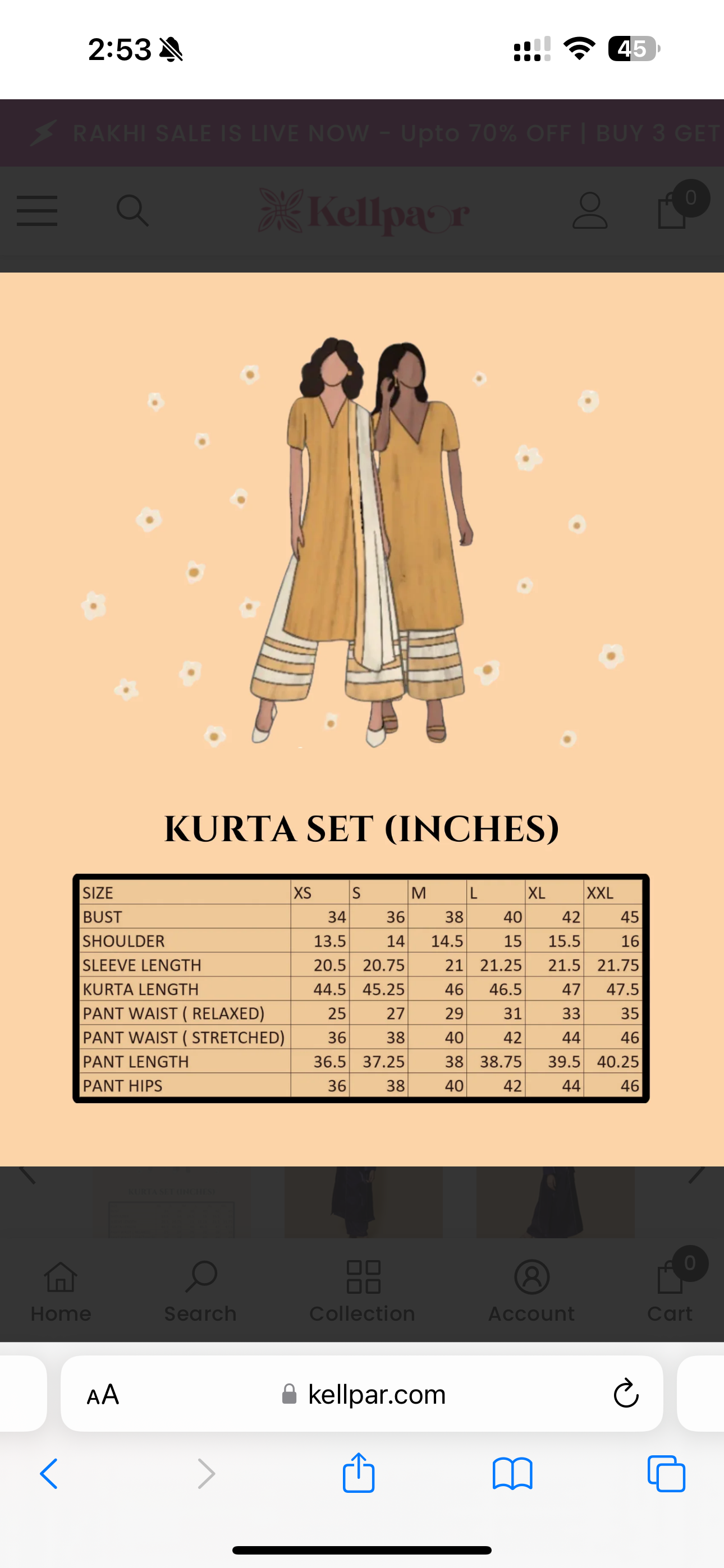 Kellpar  Cotton Kurti Set