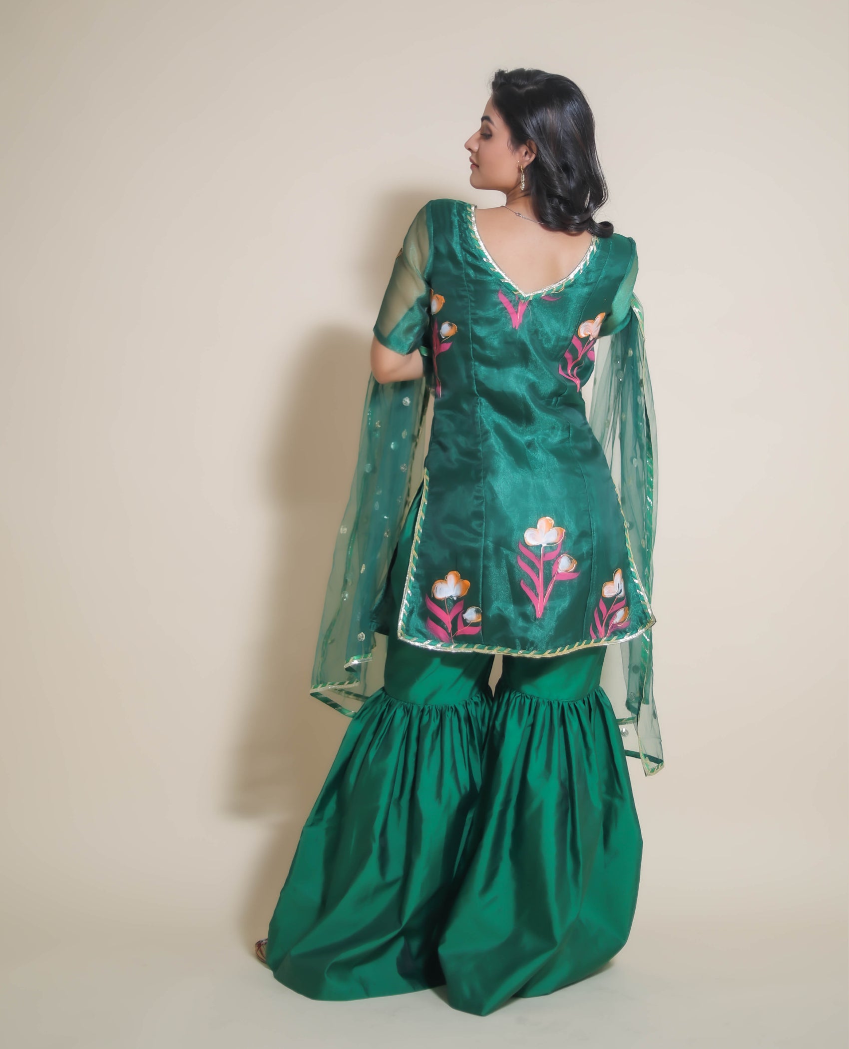 KELLPAR SHARARA SET WITH DUPATTA