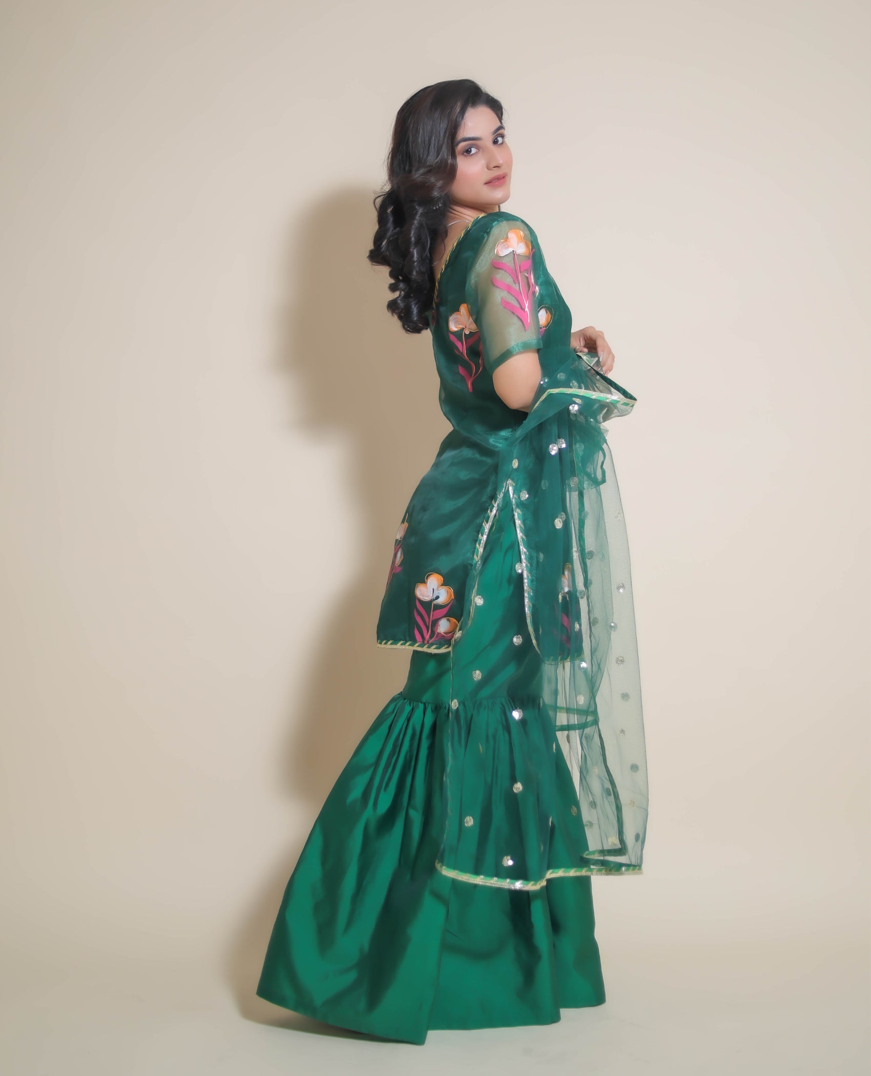 KELLPAR SHARARA SET WITH DUPATTA