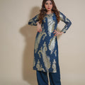 Kellpar Foil Print Long Kurti with Trouser