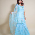 KELLPAR  THREE PIECE SHARARA SET