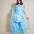 KELLPAR  THREE PIECE SHARARA SET