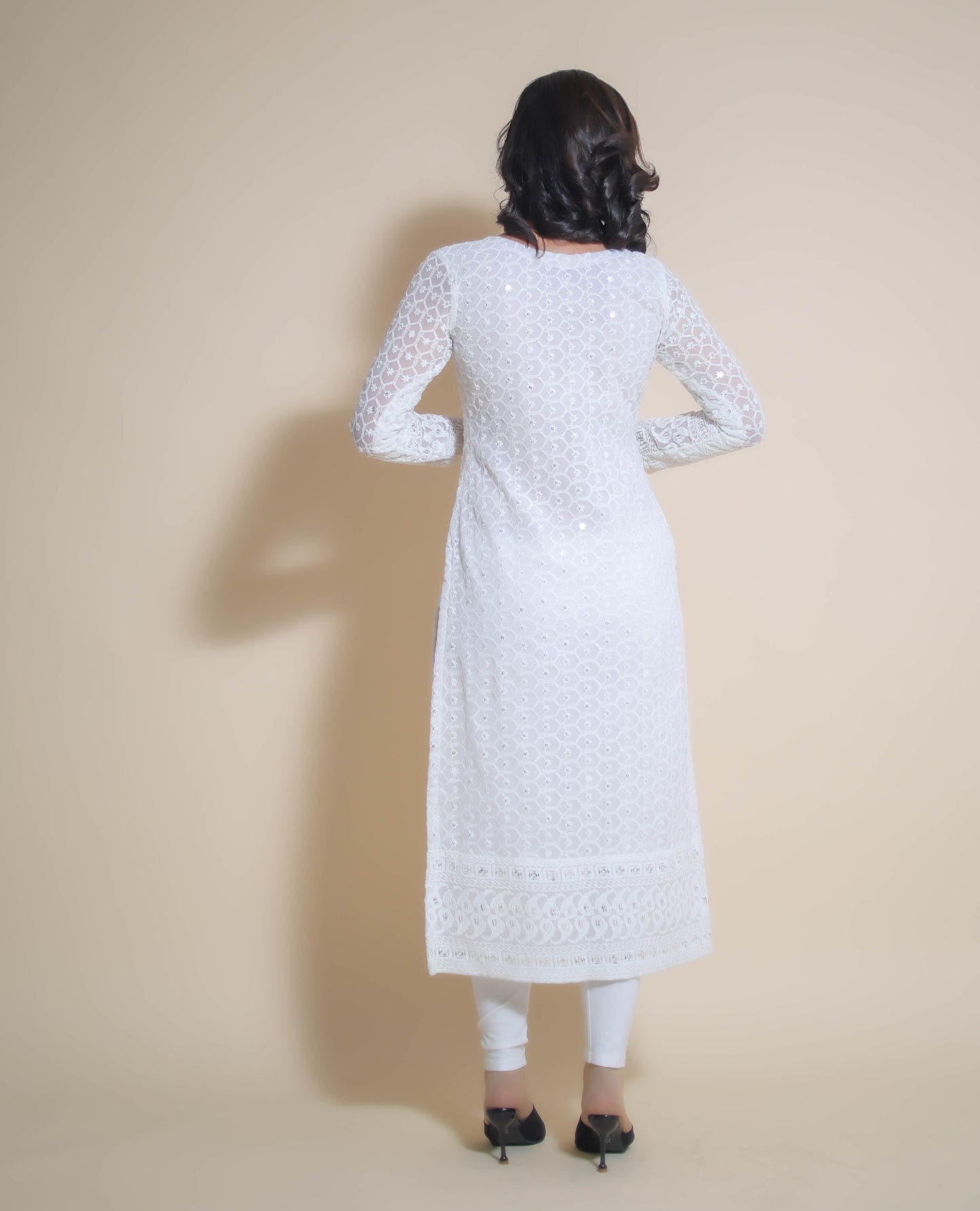 KELLPAR LONG WHITE KURTI