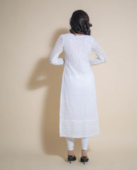 KELLPAR LONG WHITE KURTI