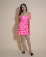 KELLPAR  Pink Ruffle Dress