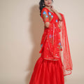 KELLPAR  Red Sharara Set with Dupatta