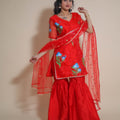 KELLPAR  Red Sharara Set with Dupatta