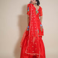 KELLPAR  Red Sharara Set with Dupatta