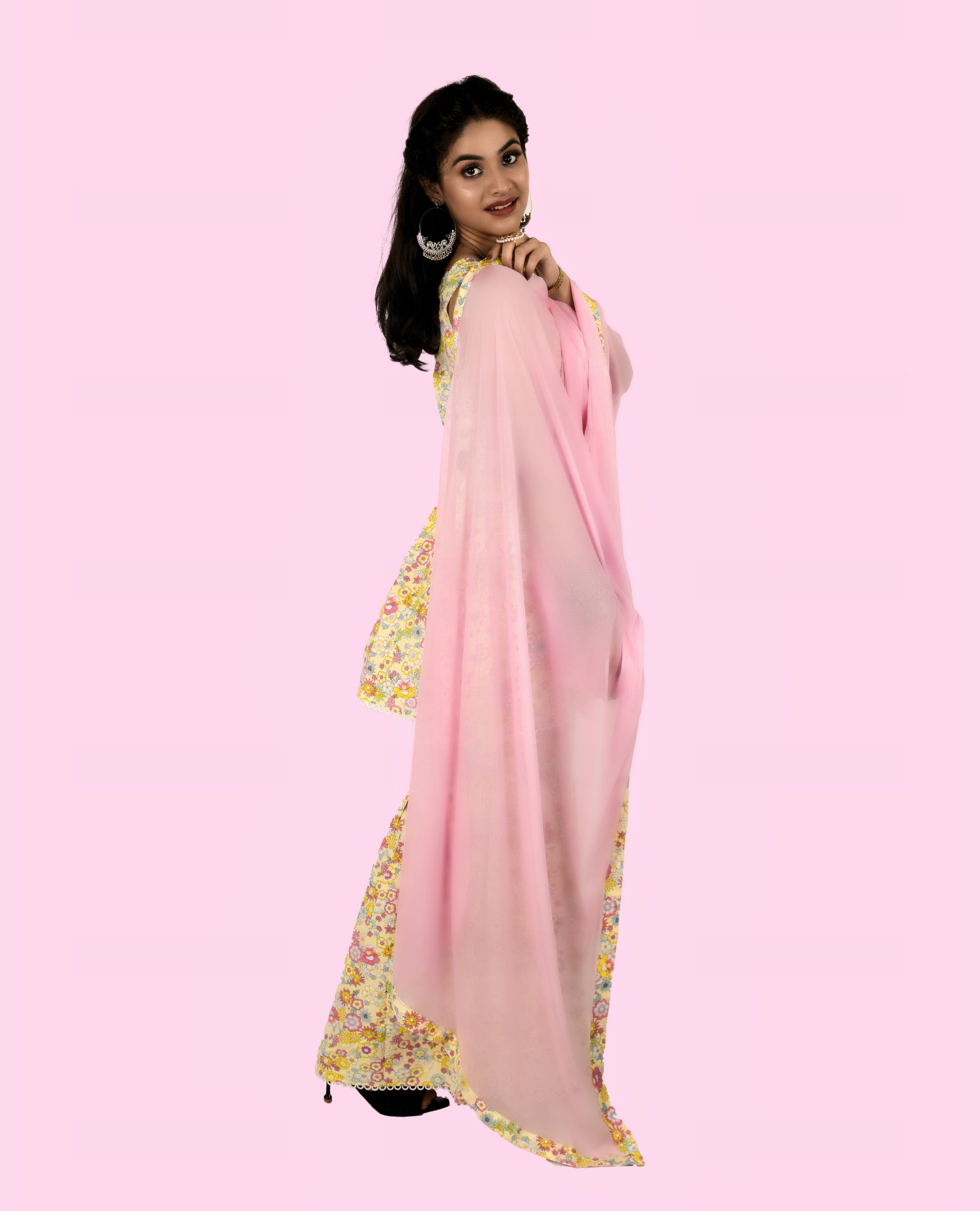 KELLPAR  THREE PIECE SHARARA SET