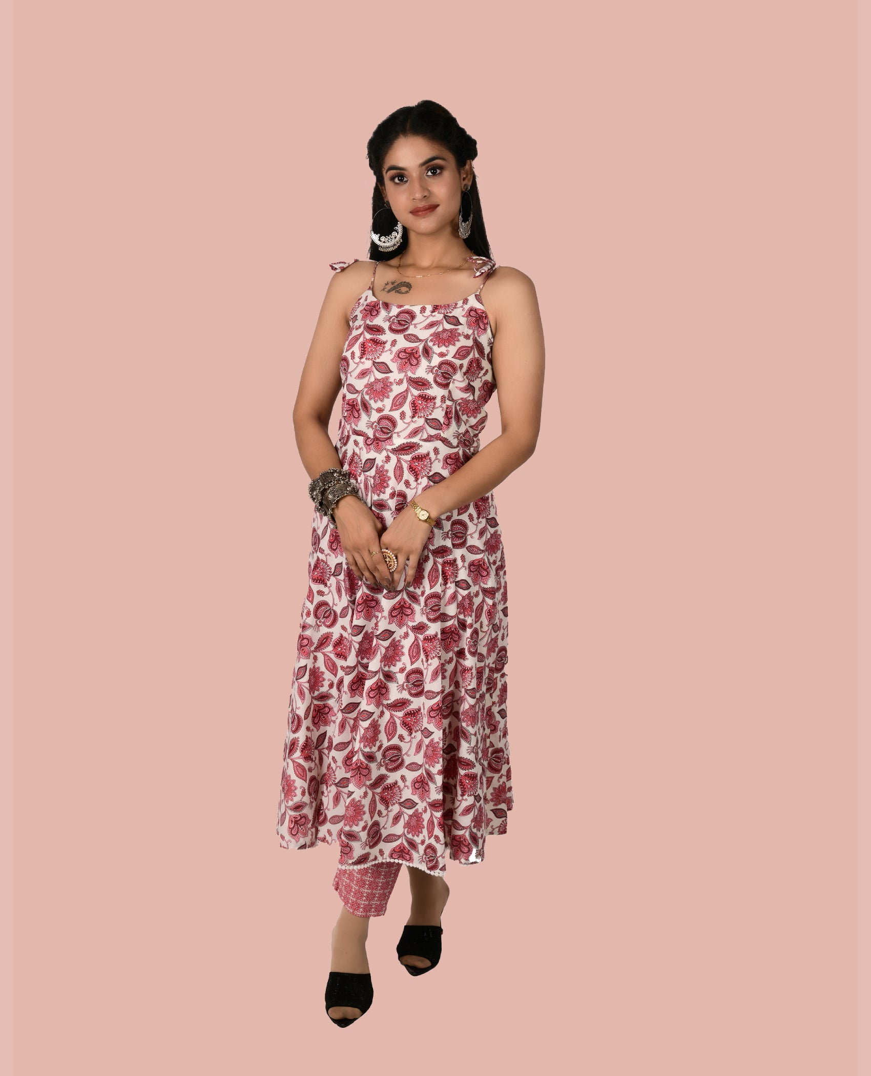 KELLPAR ALINE KURTI SET WITH DUPATTA