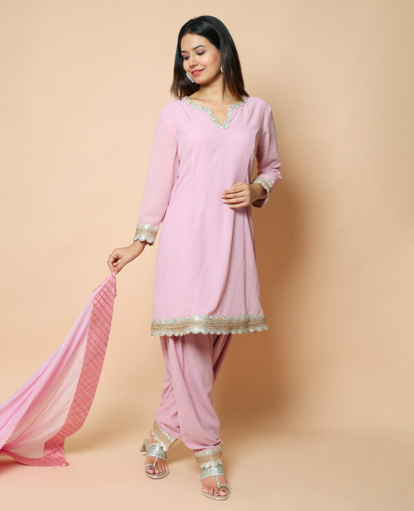 Kellpar pink Dew Salwaar - Image 5